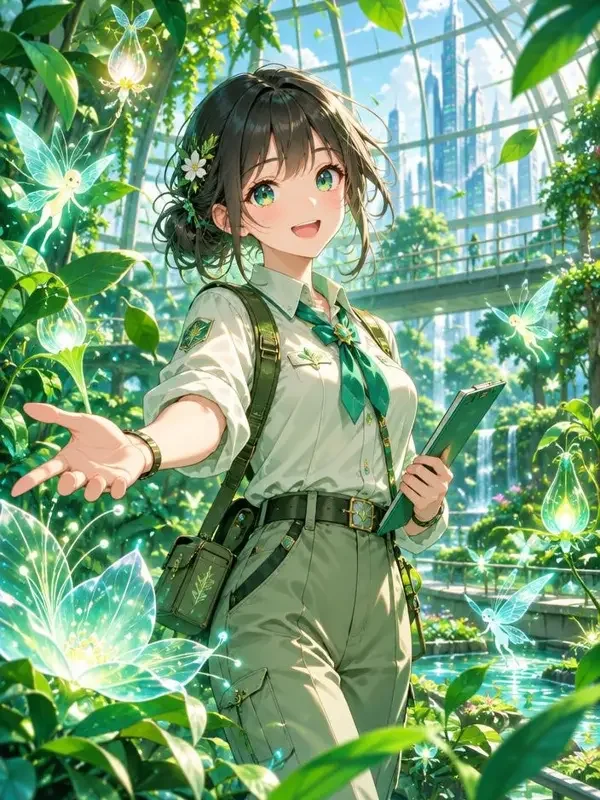 温室花房的藤蔓少女封面